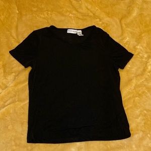 Flowy, dressy, textured black top